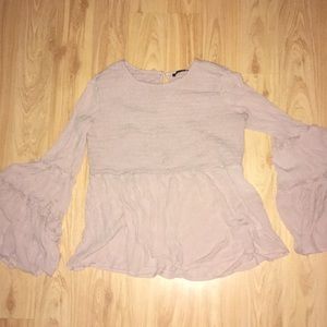 pink shirt with flowey arms and bottom